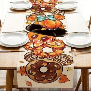 13x72 Table Runner Disney Hidden Mickey Mouse Fall Thanksgiving Pumpkin decor